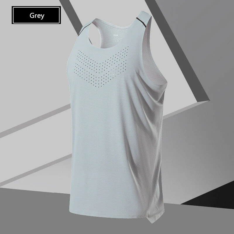 (image for) TENGOO Sports Fitness Sleeveless Shirt Quick Dry Fashion Breathable Men Tank Tops Training Shirts Training for Gym Workout Bodybuilding